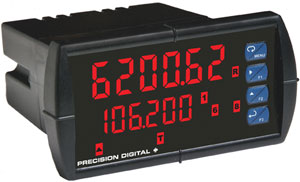 Precision Digital ProVu PD6262 and PD6363 dual-input flow rate/ totalizers