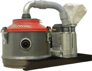 The Ruwac Compact-Vac dust extractor utilizes VPK Series vacuum