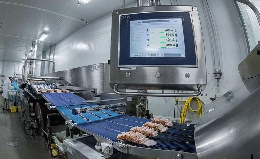 Complete slicing line