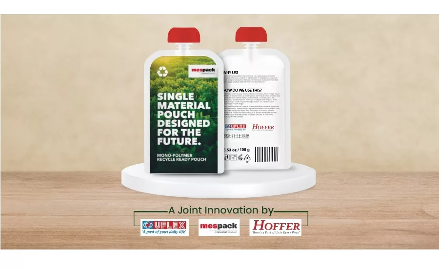 UFlex, Hoffer Plastics and Mespack launch 100% recyclable hot-fill pouches