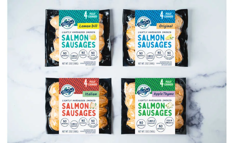 Salmon Sausage Blue Circle