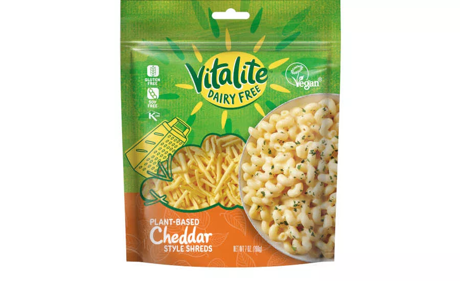 Plant based shredded cheddar Vitalite Saputo