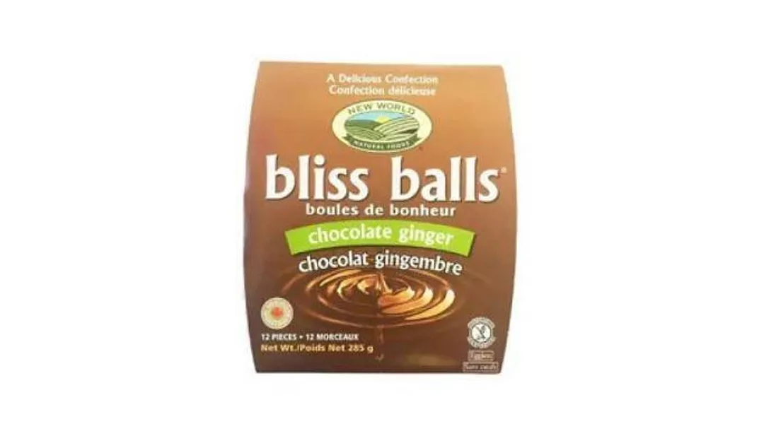 Bliss Balls New World Chocolate Ginger, 285 g - Front.jpg