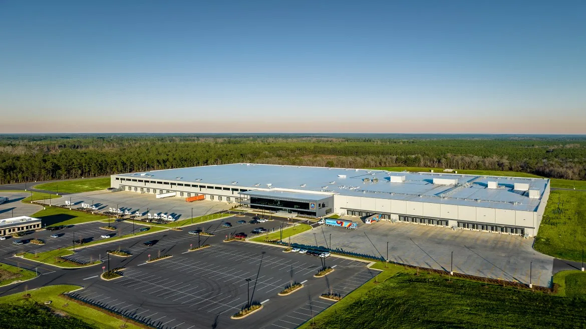 Drone view of ALDI's new regional headquarters