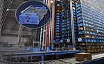 Murata's crane in action at a distribution center.