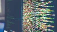 Image of a computer screen with colored html data showing Image of a computer screen with colored html data showing