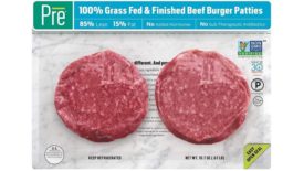 Weinstein Wholesale Meats's recalled beef patties in its packaging.