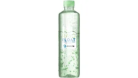 Rayofloat green bottle with an APO45 shrink film label