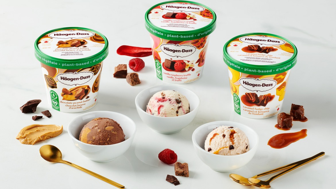 Häagen-Dazs' new line of plant-based ice cream.