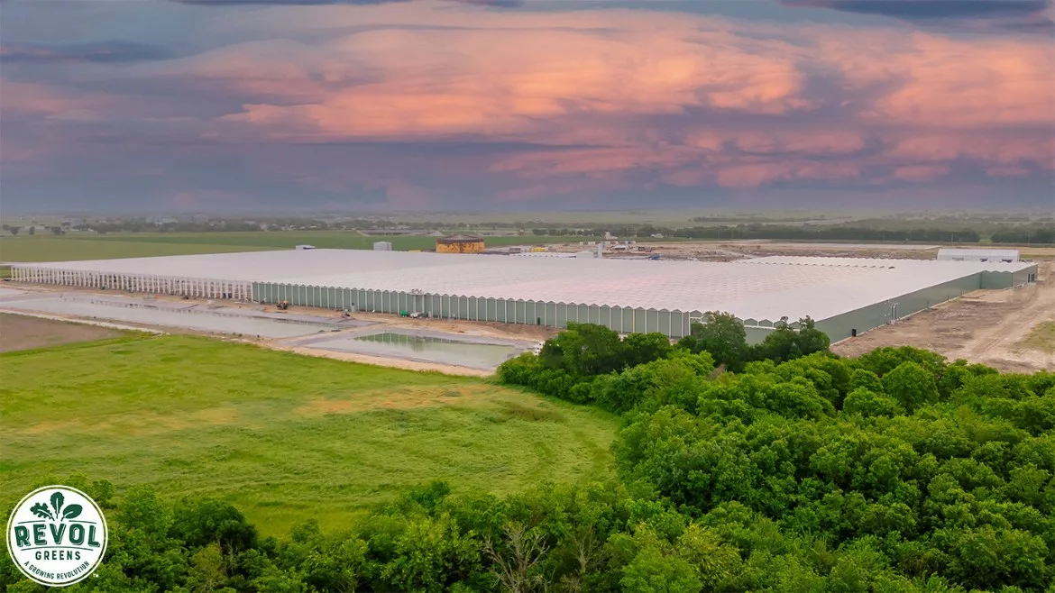 Image of the new Revol Greens facility in Temple, Texas.
