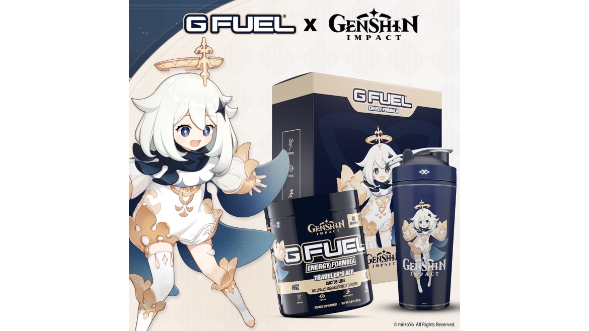 G Fuel's Genshin Impact Traveler's Fuel ad