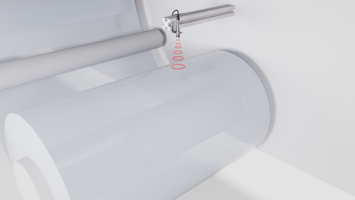 Vision system detecting a roll diameter