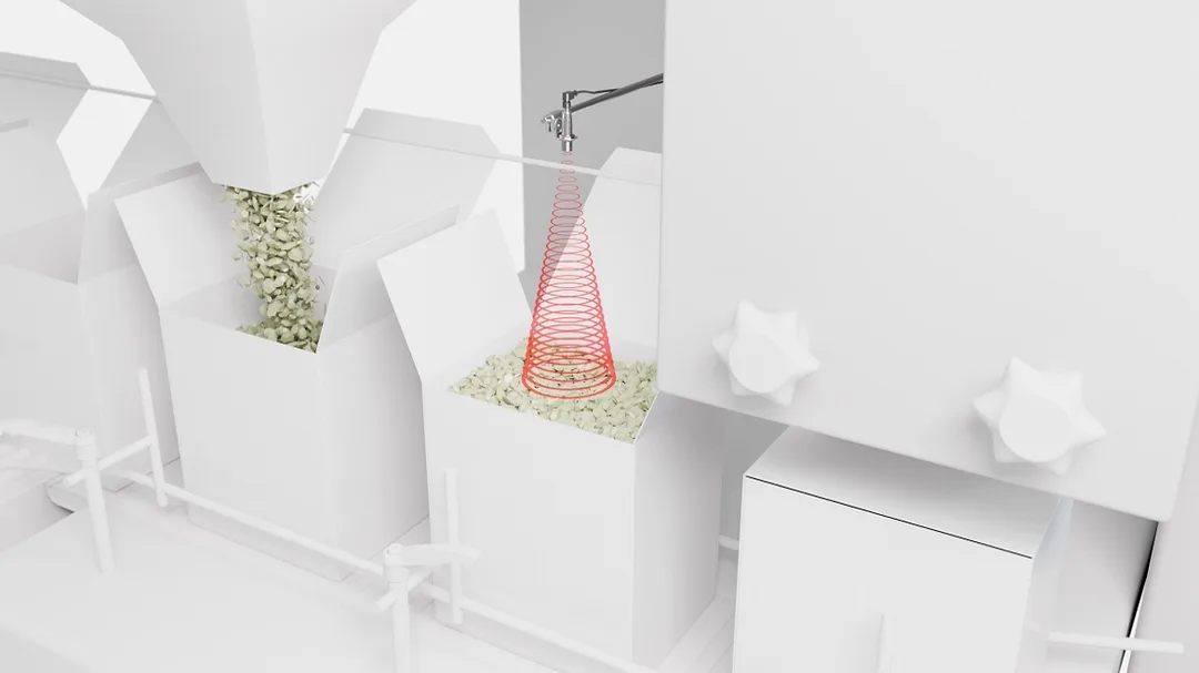Sensor handling bulk material