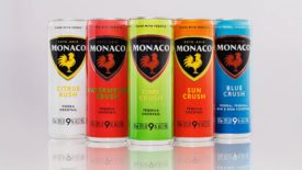 Monaco Cocktails product lined up to showcase new design