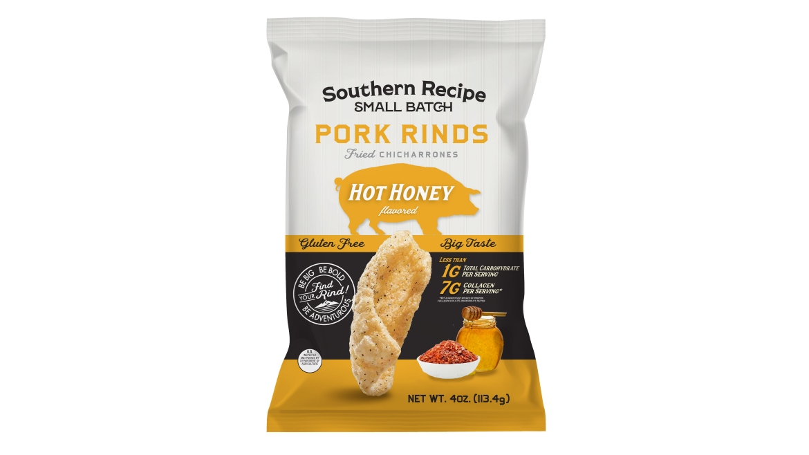 Souther Recipe Small Batch's Hot Honey flavored pork rinds