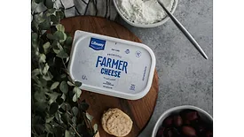 Lifeway farmer cheese on a charcutier board
