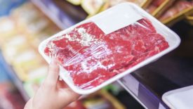 Image of meat packaged in a barrier film