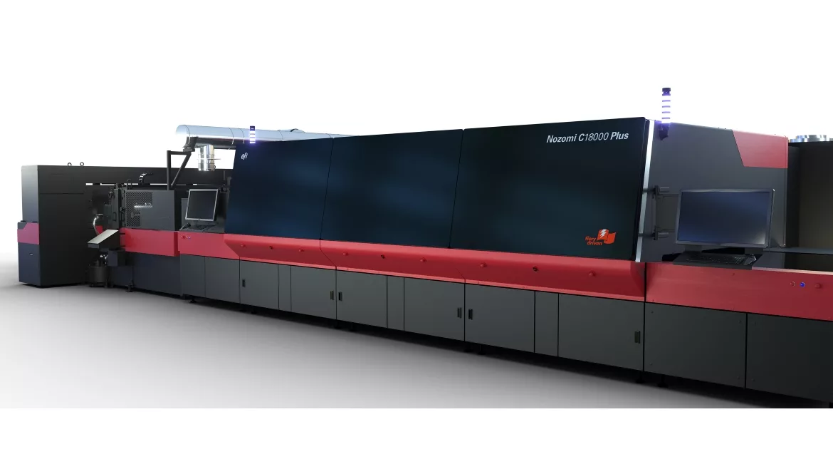  EFI Nozomi C18000 Plus single-pass digital inkjet printer