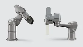 Two of Stäubli Robotic's robot arms
