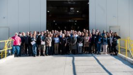 ORBIS's urbana, ohio employees outside its expanded warehouse