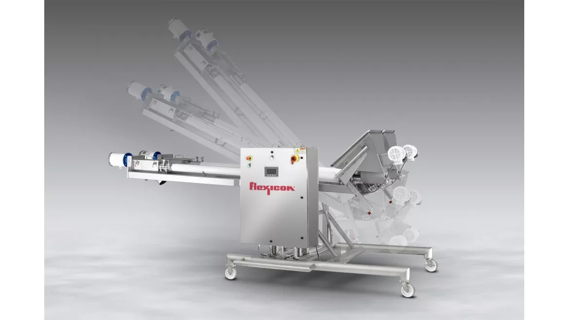 Flexicon's Twin Tilt-Down Flexible Screw Conveyor