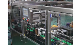 The machine´s construction offers hygienic features to serve as the packaging end-of-line for the food industry