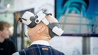 Augmented Reality Man wearing AR goggles