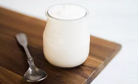 yogurt in a glass jar
