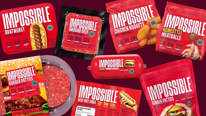 Impossible meat product portfolio