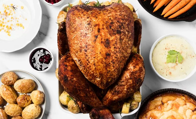 Roasted whole turkey