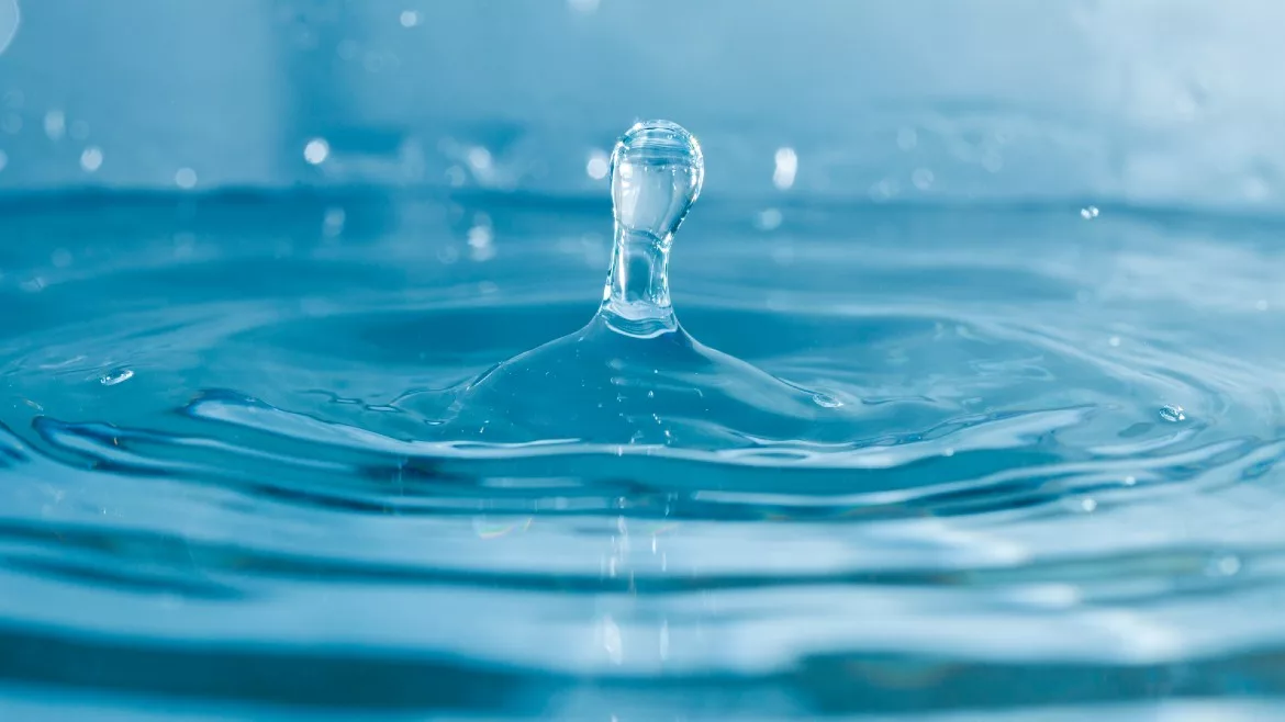 water drop with ripple