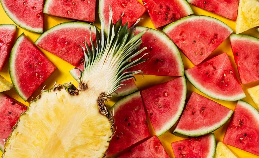 Pineapple and watermelon