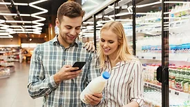 Couple scanning product code