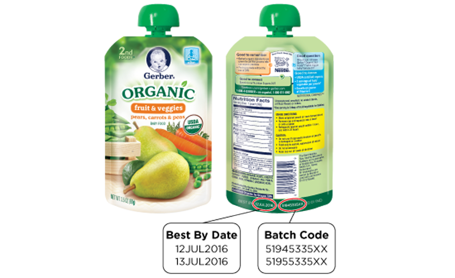 Gerber recalls two organic pouch products for packaging defect