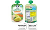 Gerber recalls two organic pouch products for packaging defect