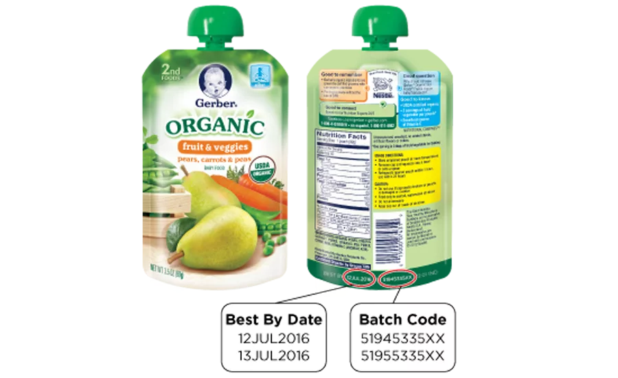 Gerber recalls two organic pouch products for packaging defect