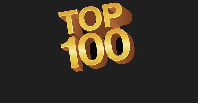 The Top 100 logo in gold with a solid black background.