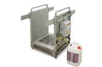 The Best Sanitizers HACCP Defender low-moisture, automatic boot sanitizing station 
