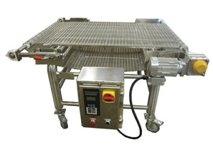 The Walker W.O.W. sanitary wire mesh conveyor