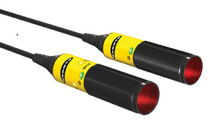 Banner S18-2 compact, self-contained, DC-operated photoelectric sensors