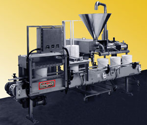 The Hinds-Bock automatic filling and lidding system