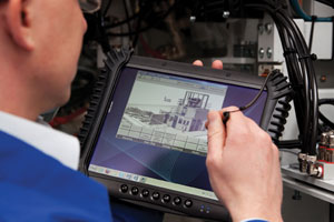 The HaverService Pad industrial-grade handheld tablet