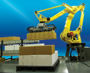 the Fanuc M-410iC/185 palletizing robot