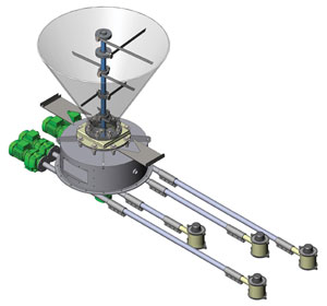 Multiple screw feeder unloader