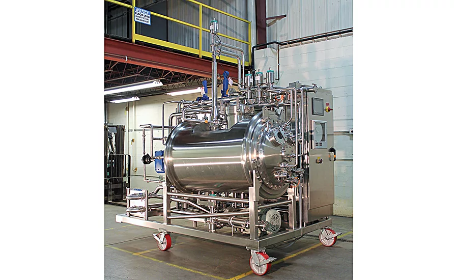 Horizontal processing tank