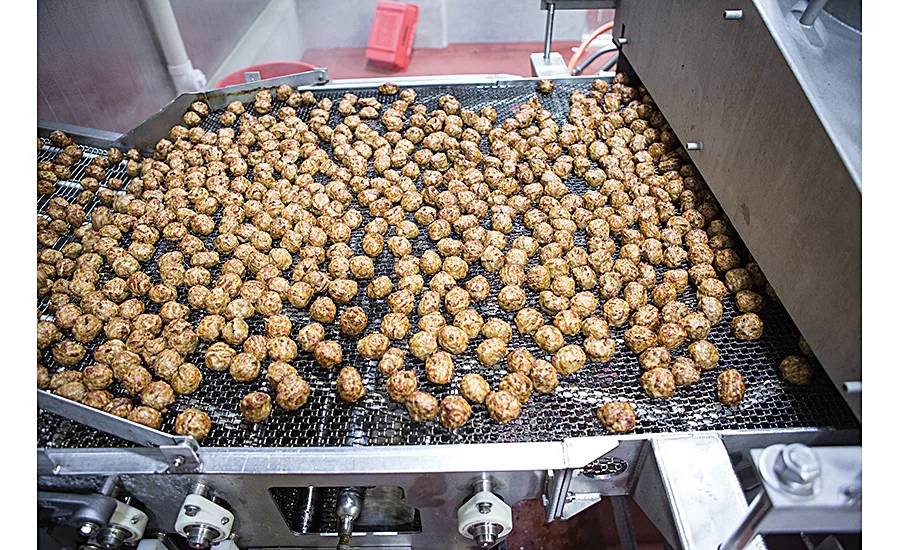 final cooking stage for meatballs