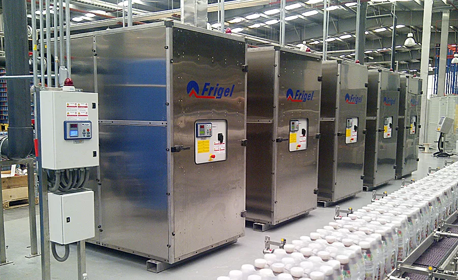 Adibatic cooling used on production line