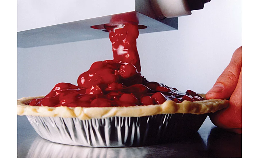 Pie depositing machinery