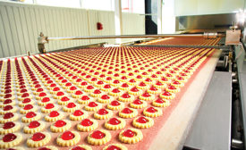 pastries on conveyor