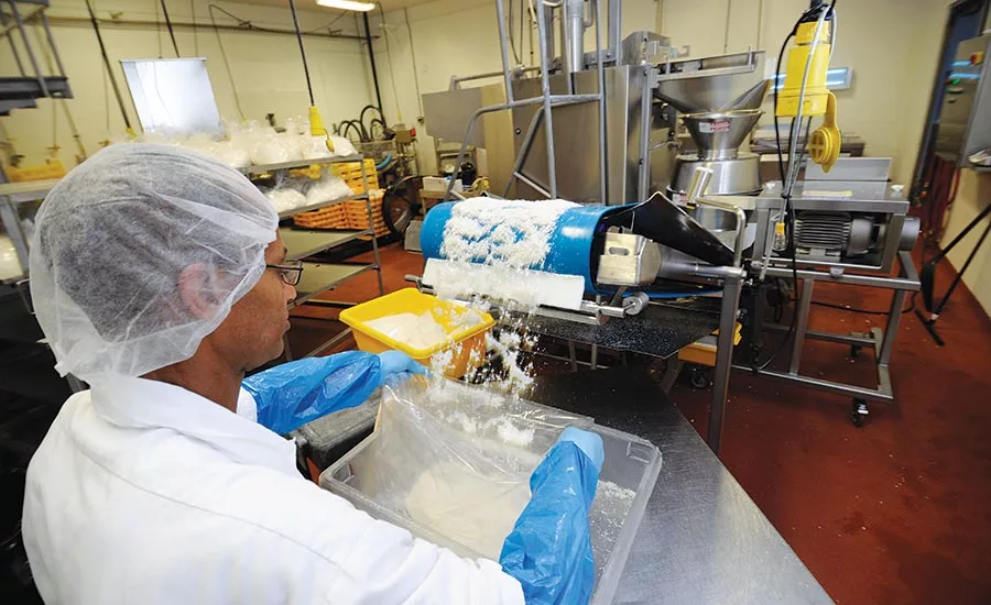 packaging ground cheese